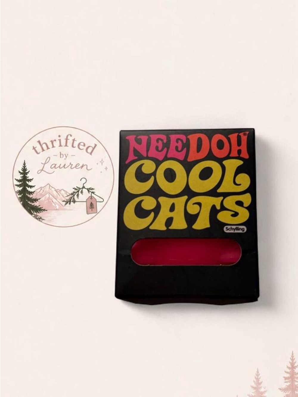 Schylling NEEDOH Cool Cats Fidget Sensory Toy – Pink – New in Box